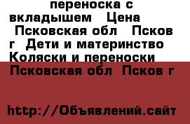 переноска с вкладышем › Цена ­ 500 - Псковская обл., Псков г. Дети и материнство » Коляски и переноски   . Псковская обл.,Псков г.